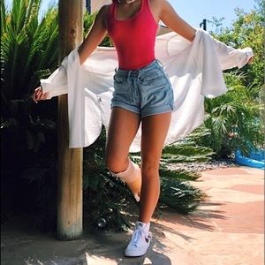 White cardigan